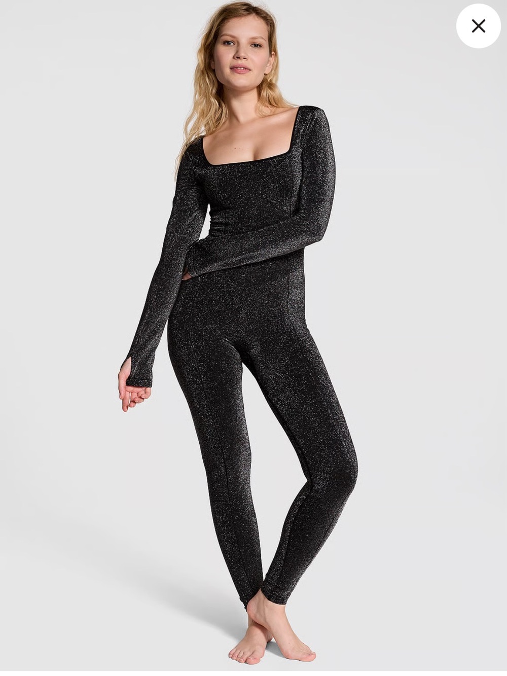 🦋 Victoria’s Secret PINK lone sleeve square neck onesis